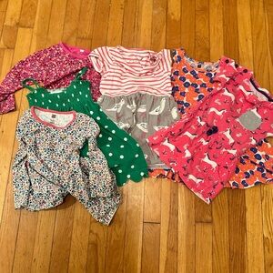 3-4yr Girls Dress/Romper Bundle: Mini Boden, Tea, and Hanna Anderson